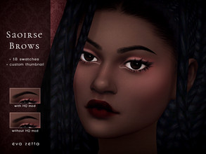 Sims 4 — Saoirse Brows - Eva Zetta by Eva_Zetta — An elegant, sculpted brow for your sims. - Comes in 18 (modified EA)