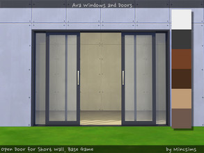 Sims 4 — Ava Open Door B Short wall by Mincsims — a part of Ava Set. It is optimized for Ava Set. Diagonal is supported.