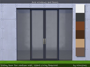 Sims 4 — Ava Sliding Door A Medium wall IL by Mincsims — There are no frames on both sides. a part of Ava Set. It is