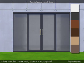 Sims 4 — Ava Sliding Door A Short wal IL by Mincsims — There are no frames on both sides. a part of Ava Set. It is