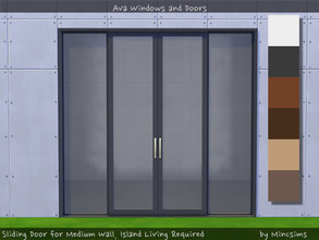 Sims 4 — Ava Sliding Door B Medium wall IL by Mincsims — a part of Ava Set. It is optimized for Ava Set. Diagonal is
