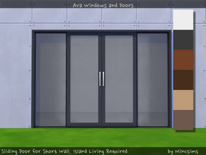Sims 4 — Ava Sliding Door B Short wall IL by Mincsims — a part of Ava Set. It is optimized for Ava Set. Diagonal is