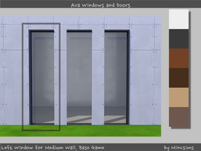 Sims 4 — Ava Window Left Medium wall by Mincsims — a part of Ava Set. It is optimized for Ava Set. Diagonal is supported.