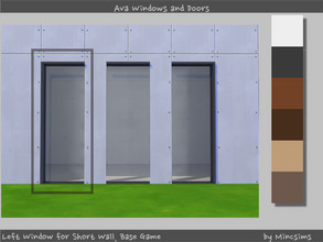 Sims 4 — Ava Window Left Short wall by Mincsims — a part of Ava Set. It is optimized for Ava Set. Diagonal is supported.
