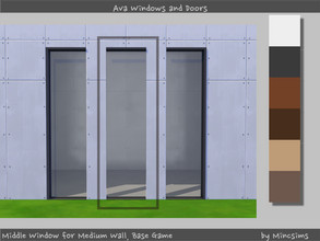 Sims 4 — Ava Window Middle Medium wall by Mincsims — a part of Ava Set. It is optimized for Ava Set. Diagonal is
