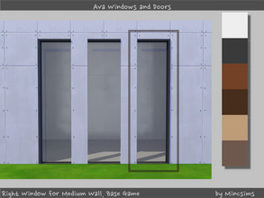 Sims 4 — Ava Window Right Medium wall by Mincsims — a part of Ava Set. It is optimized for Ava Set. Diagonal is