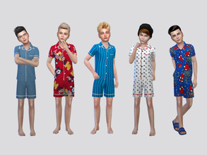 Sims 4 — FullBody Sleepwear Boys (S) by McLayneSims — TSR EXCLUSIVE Standalone item 20 Swatches MESH by Me NO RECOLORING