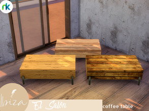 Sims 4 — Nikadema Ibiza El Salon Coffee Table by nikadema — This coffee table was made by old wood to match the