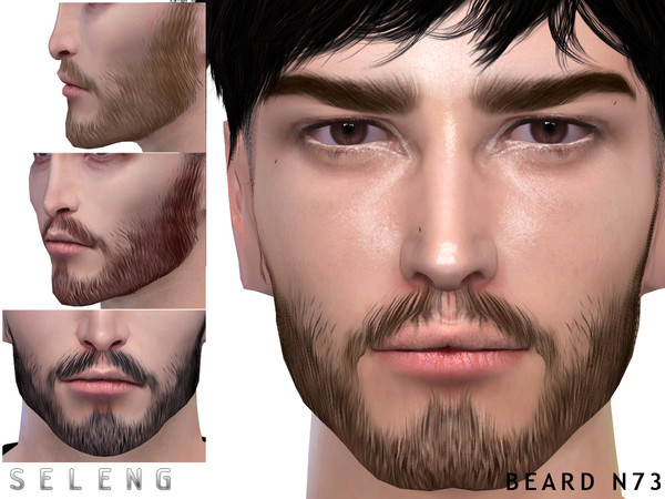 Sims 4 — Beard N73 by Seleng — Teen to Elder 10 colours Custom Thumbnail HQ mod compatible The picture was taken with HQ