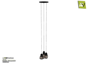 Sims 3 — Frida Triple Half Glass Ceiling Lamp Tall by ArtVitalex — - Frida Triple Half Glass Ceiling Lamp Tall -