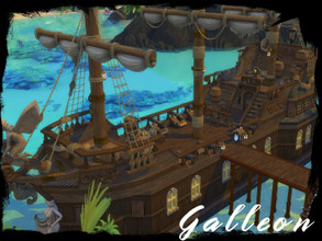 Sims 4 — Galleon by GenkaiHaretsu — Live in old galleon and become a pirate! 30x30 Sulani