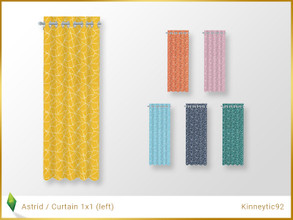 Sims 4 — Kinneytic92-ASTRID-curtain-1x1-left by Kinneytic92 — Curtain with scandinavian geometric pattern. Use it with