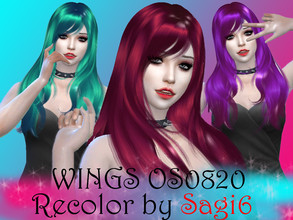 Sims 4 — WINGS Hair Ts4 OS0820 Recolor - Sagi6 by sagi6 — *MESH NEEDED *24 swatches