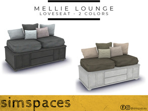 Sims 4 — Mellie Loveseat by simspaces — A simple refurbished loveseat, great for any cozy nook.Available in dark or