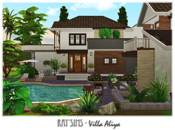 Sims 4 — Villa Aliya by Ray_Sims — This house fully furnished and decorated, without custom content. This house has 3