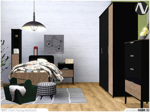 Sims 3 — York Young Bedroom by ArtVitalex — - York Young Bedroom - ArtVitalex@TSR, Jan 2021 - All objects are recolorable
