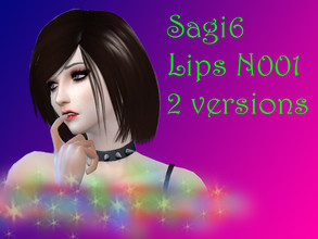 Sims 4 — Lips N001 - Sagi [matte & gloss] by sagi6 — *Base game mesh (you will need the "Get Together" DLC