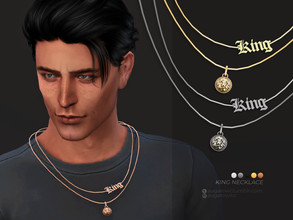 Sims 4 — King necklace by sugar_owl — - new mesh - base game compatible - all LODs - 5 swatches - HQ compatible - male