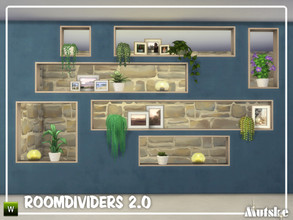 Sims 4 — Roomdividers 2.0 by Mutske — You can mix and match these of roomdividers. They come in 8 colors and they have