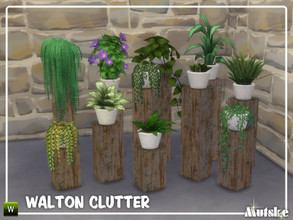 Sims 4 — Walton Clutter Part 1 by Mutske — Just some plants and plantstand to clutter. The plantstands come in 8 colors