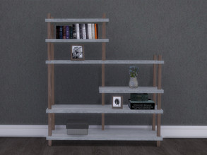 Sims 4 — The Home Office Bookshelf by seimar8 — Modern and contemporary. Part of The Home Office set. Snowy Escape