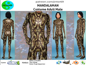 Sims 4 — Mandalaman Suit Costume for Sims 4 by jintor — In Costume full body suit for male adults