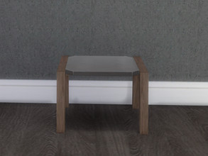 Sims 4 — The Home Office Side Table by seimar8 — Modern and contemporary designed with wood and smoked glass. Part of The