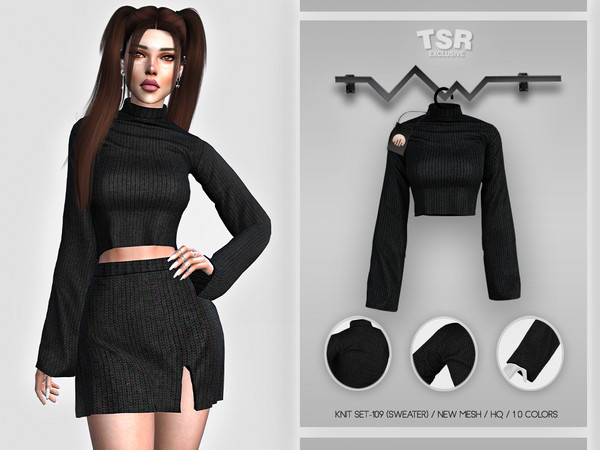 Sims 4 — Knit SET-109 (SWEATER) BD415 by busra-tr — 10 colors Adult-Elder-Teen-Young Adult For Female Custom thumbnail