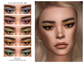 Sims 4 — Eyeshadow N27 by -Merci- — New Eyeshadow for Sims4! -Eyeshadow for both genders and teen-elder. -No allow for