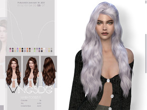 Sims 4 — WINGS-TO0128  by wingssims — Colors:36 All lods Compatible hats Hope you like it! 