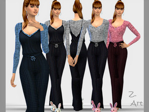 Sims 4 — TrendZ. 2101 Jumpsuit by Zuckerschnute20 — A super comfortable jumpsuit for relaxing at home