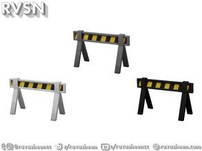 Sims 4 — Highway Petrol Hazard Sign by RAVASHEEN — Need to mark off an area of caution and no trespassing? This hazard