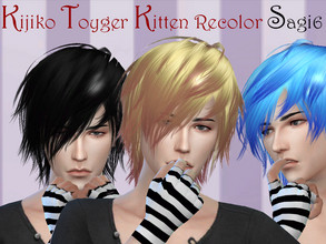 Sims 4 — Kijiko Toyger Kitten Hair Male Version Recolor - Sagi6 by sagi6 — *MESH NEEDED link in the REQUIRED *Only males