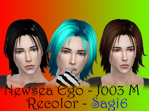 Sims 4 — Newsea Ego Hair J003 Recolor - Sagi6 by sagi6 — *MESH NEEDED link in REQUIRED *Only males *24 swatches