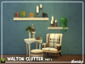 Sims 4 — Walton Clutter Part 2 by Mutske — Just some candle, candleholders and books to clutter. They all have more