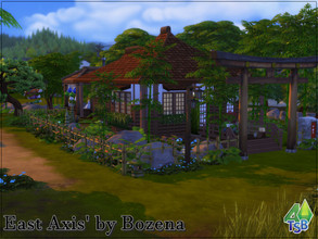 Sims 4 — East Axis by Bozena — The house is located in the Wakaba district. Komorebi mountain -kitchen -livingroom