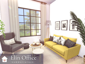 Sims 4 — Elin OFFICE by Summerr_Plays — A modern Scandinavian inspired office. Use on its own or place it in my Elin