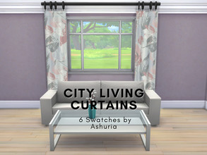 Sims 4 — City Living Curtains by Ashuria — City Living curtains recolored with 6 swatches.