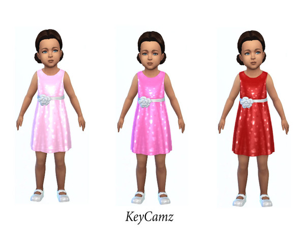 Sims 4 — KeyCamz Toddler Girl's Valentine's Day Dress (TSP Needed) by ErinAOK — Toddler Girl's Formal/Party Valentine's