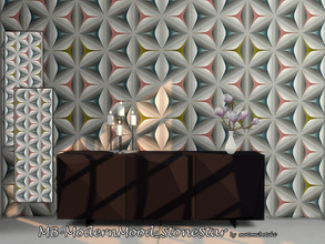 Sims 4 — MB-ModernMood_StoneStar by matomibotaki — MB-ModernMood_StoneStar, star-shaped wall cladding with a large