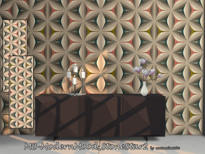 Sims 4 — MB-ModernMood_StoneStar2 by matomibotaki — MB-ModernMood_StoneStar2, star-shaped wall cladding with a large
