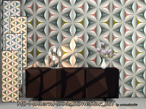 Sims 4 — MB-ModernMood_StoneStar_SET by matomibotaki — MB-ModernMood_StoneStar_SET, two star-shaped walls cladding with a