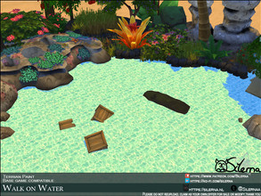 Sims 4 — Walk on Water by Silerna — Water textured terrian paint. -Base game compatible -Located in Terrian Paint >