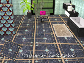 Sims 4 — MB-TrendyTile_RitzFloor by matomibotaki — MB-TrendyTile_RitzFloor, single-colored, marbled tile floor with with