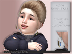 Sims 4 — Aliyah Earrings TODDLER by PlayersWonderland — . 3 Swatches . HQ . Custom thumbnail . All LODs