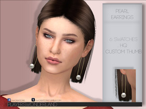 Sims 4 — Pearl Earrings by PlayersWonderland — . 6 Swatches . HQ . Custom thumbnail . All LODs