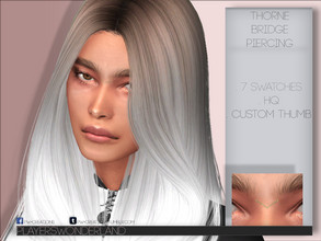 Sims 4 — Thorne Bridge Piercing by PlayersWonderland — . 7 Swatches . HQ . Custom thumbnail . All LODs . Left Nose Ring