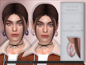Sims 4 — Calmone Earrings by PlayersWonderland — . 4 Swatches . HQ . Custom thumbnail . All LODs