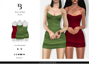 Sims 3 — Lace Trim Satin Mini Dress  by Bill_Sims — YA/AF Everyday/Formal Available for Maternity Recolorable - 1 Channel