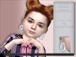 Sims 4 — Calmone Earrings TODDLER by PlayersWonderland — . 4 Swatches . HQ . Custom thumbnail . All LODs